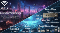 Gamer Gaming Pc Ryzen 5 5500 RTX 3050 32GB DDR4 Weihnachts Edition