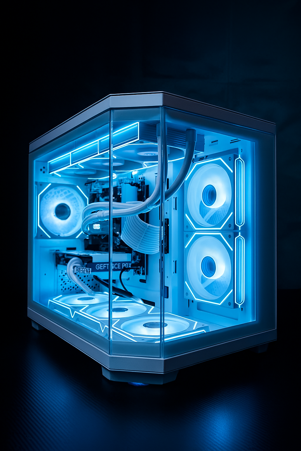 White end Gaming Pc intel i9 12900k NVIDIA RTX 5060 SSD RGB