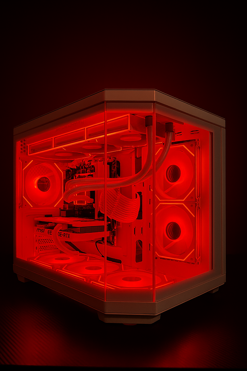 White end Gaming Pc intel i9 12900k NVIDIA RTX 5060 SSD RGB