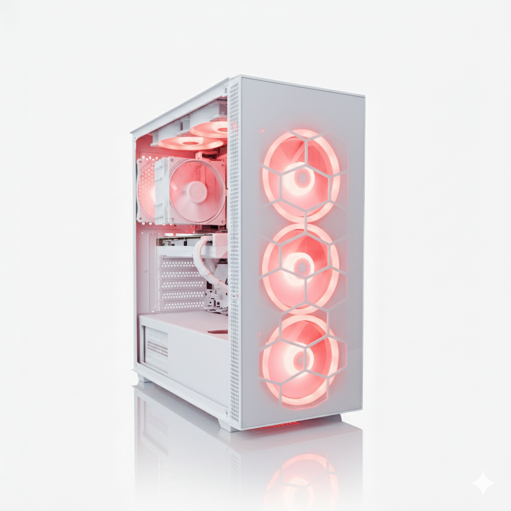 White Gaming Pc intel i5 14600K NVIDIA RTX 5060 ti 16GB